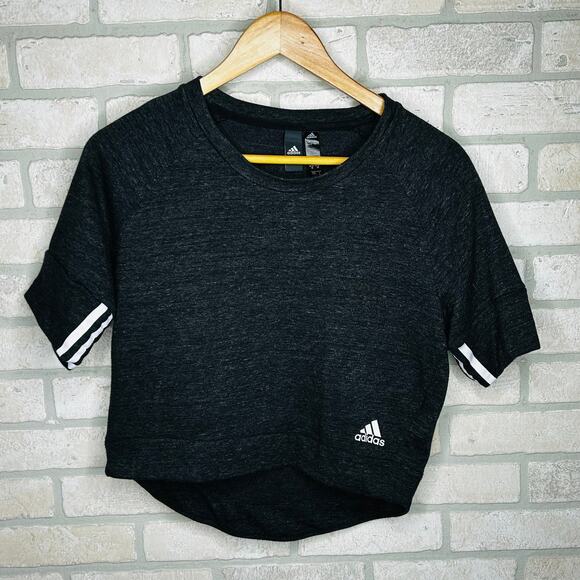 Short Sleeve Crewneck Adidas Sweatshirt - Picture 1 of 8